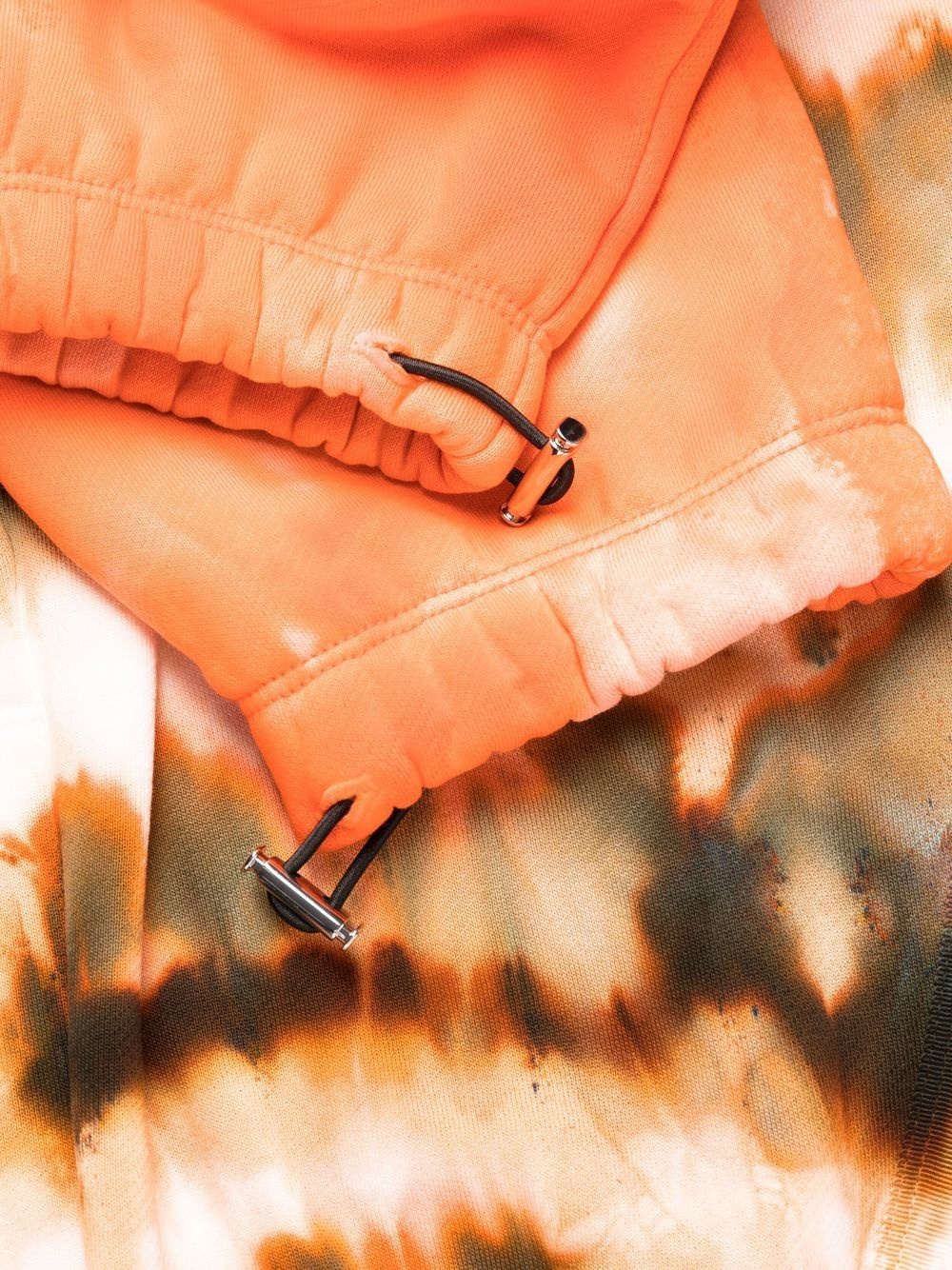 tie-dye print cotton track pants - 7