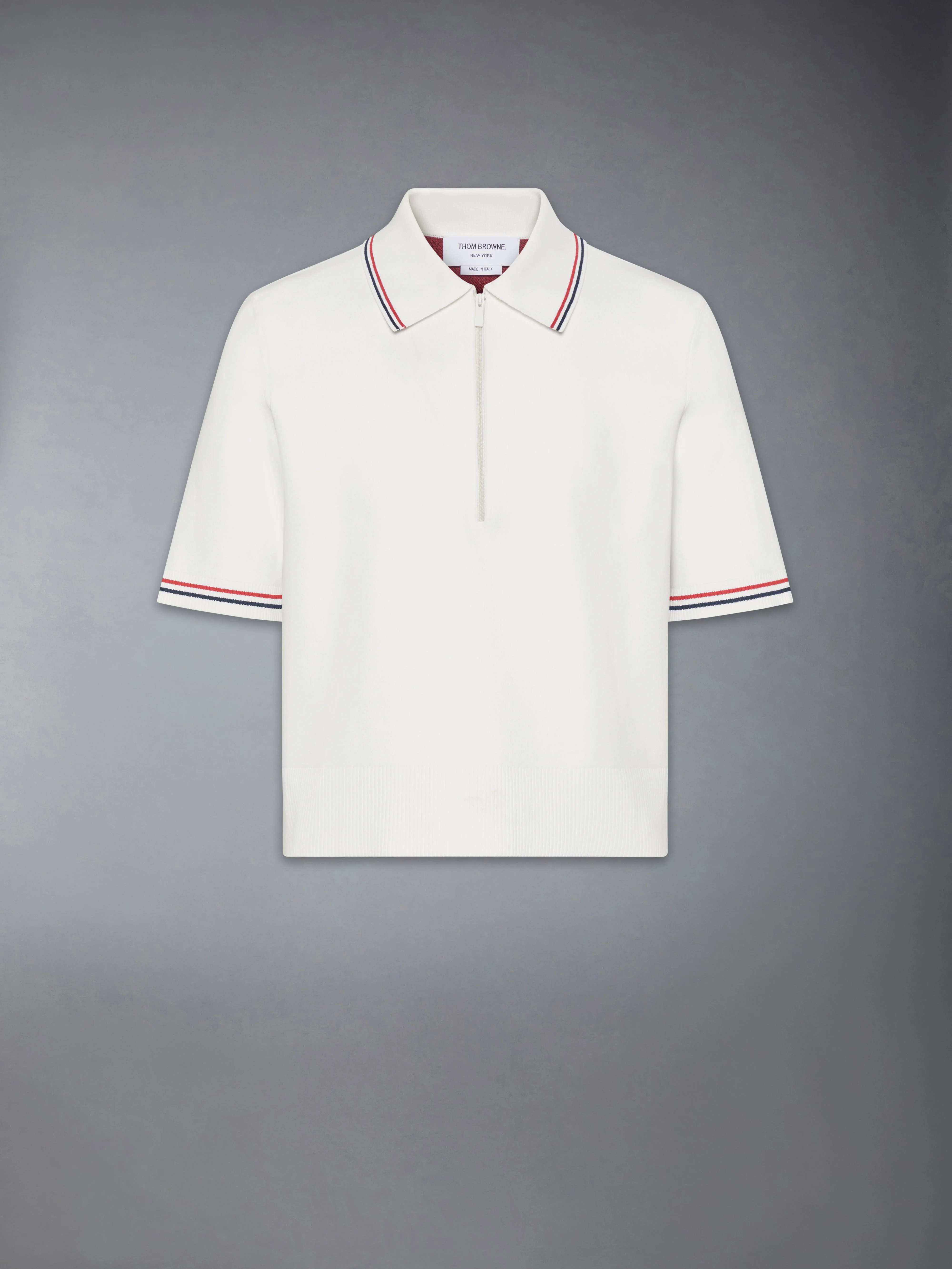 BROWNE 65 INTARSIA ZIP POLO - 1