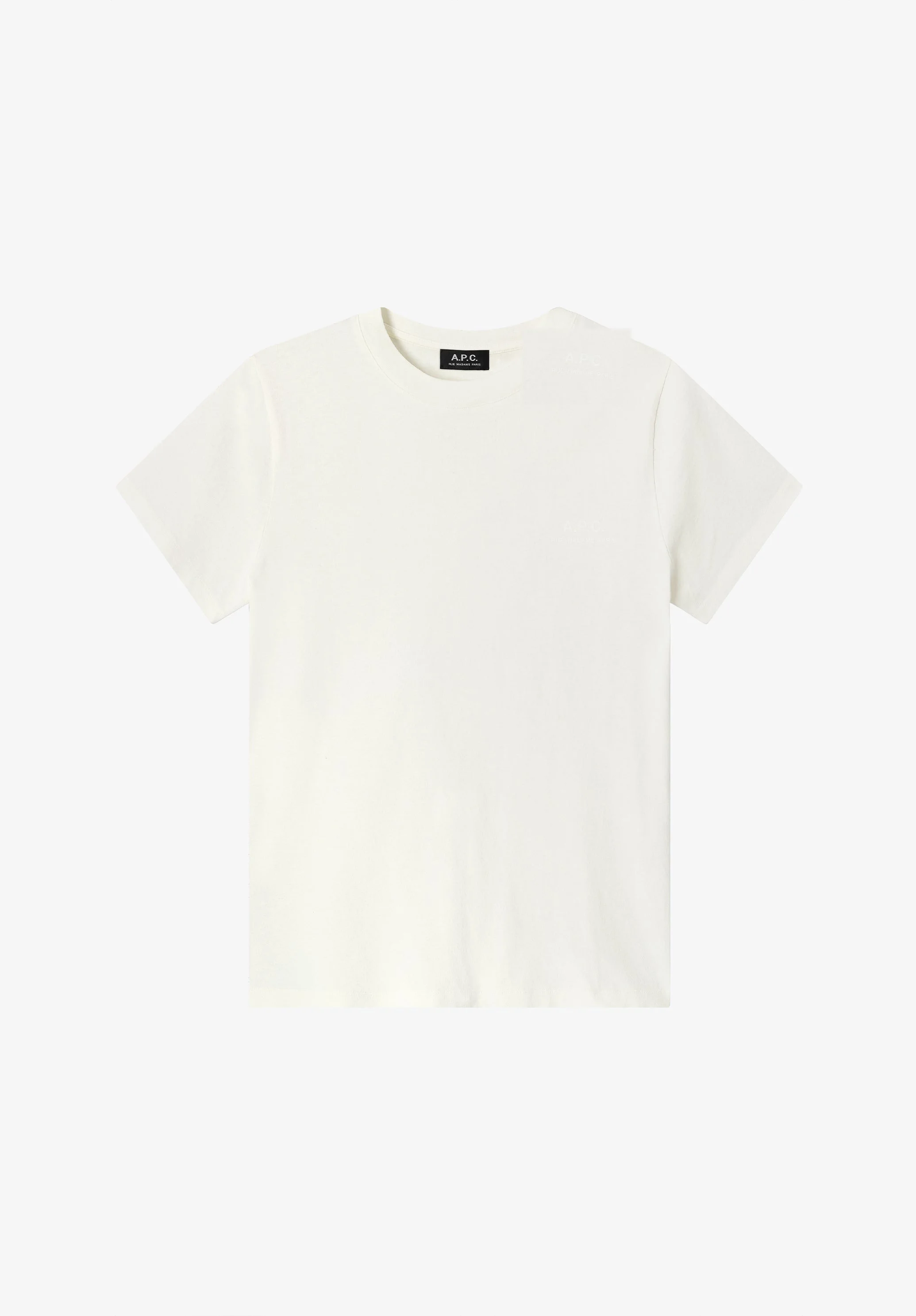 VANI T-SHIRT - OFF-WHITE T-SHIRT WITH A.P.C. RUE MADAME LOGO - 1