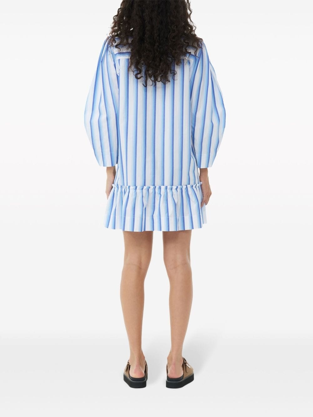 striped organic cotton shirtdress - 4