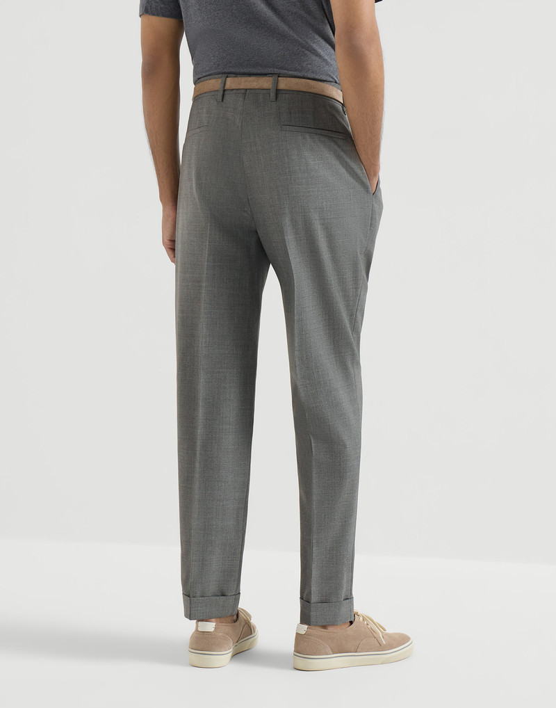 Virgin wool fresco trousers with pleat 3