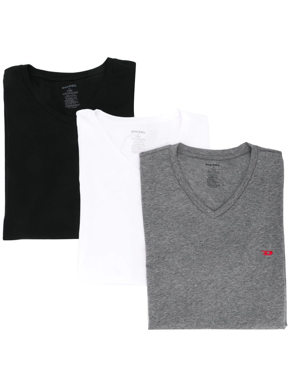 V-neck logo T-shirt - 3 pack - 1