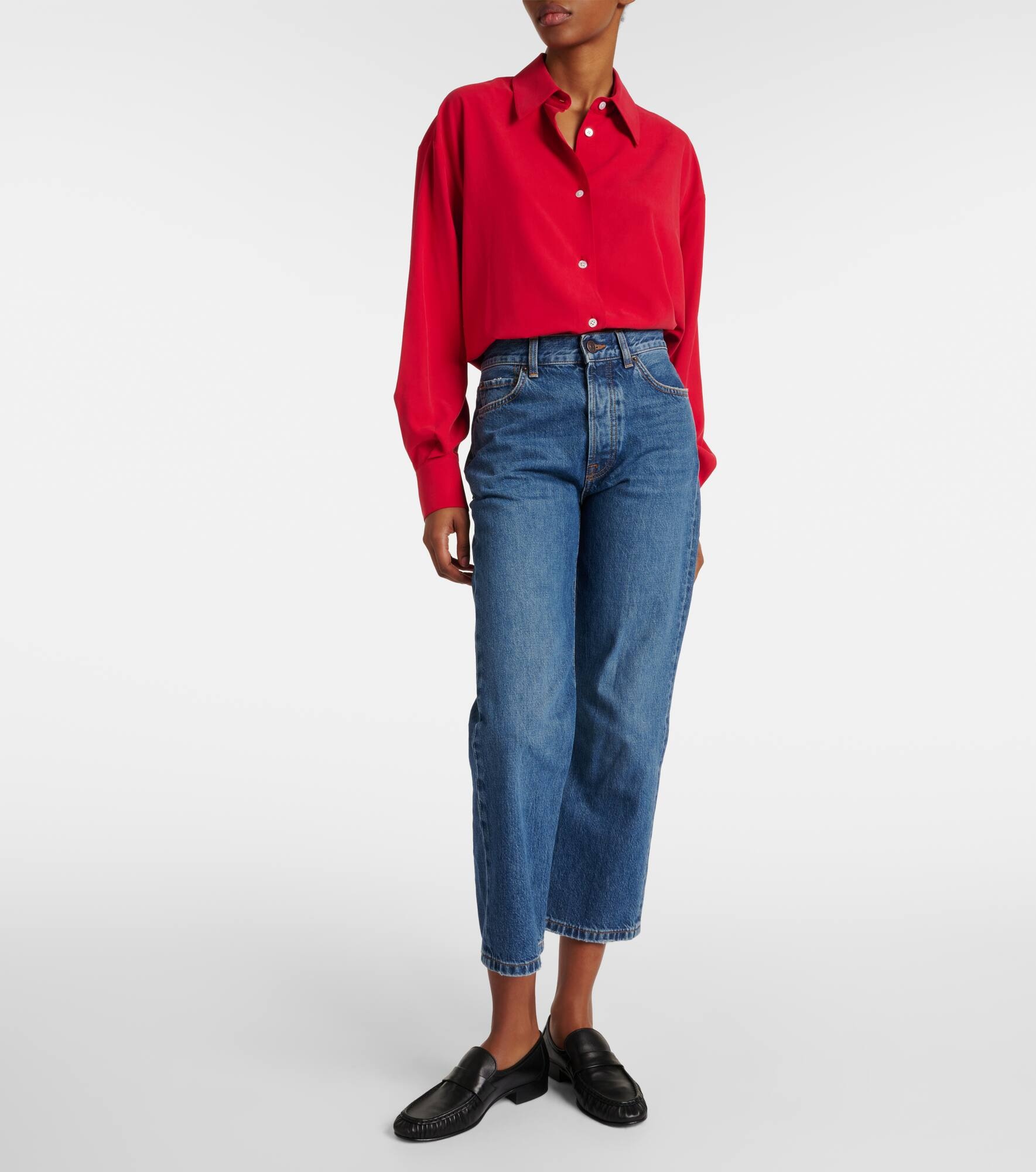 Lesley mid-rise cropped straight jeans - 7