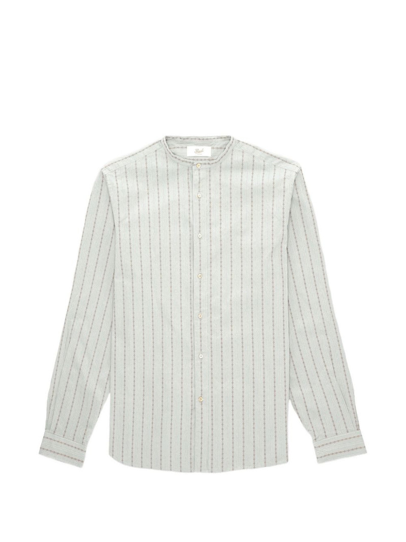 striped stand-up collar shirt 1
