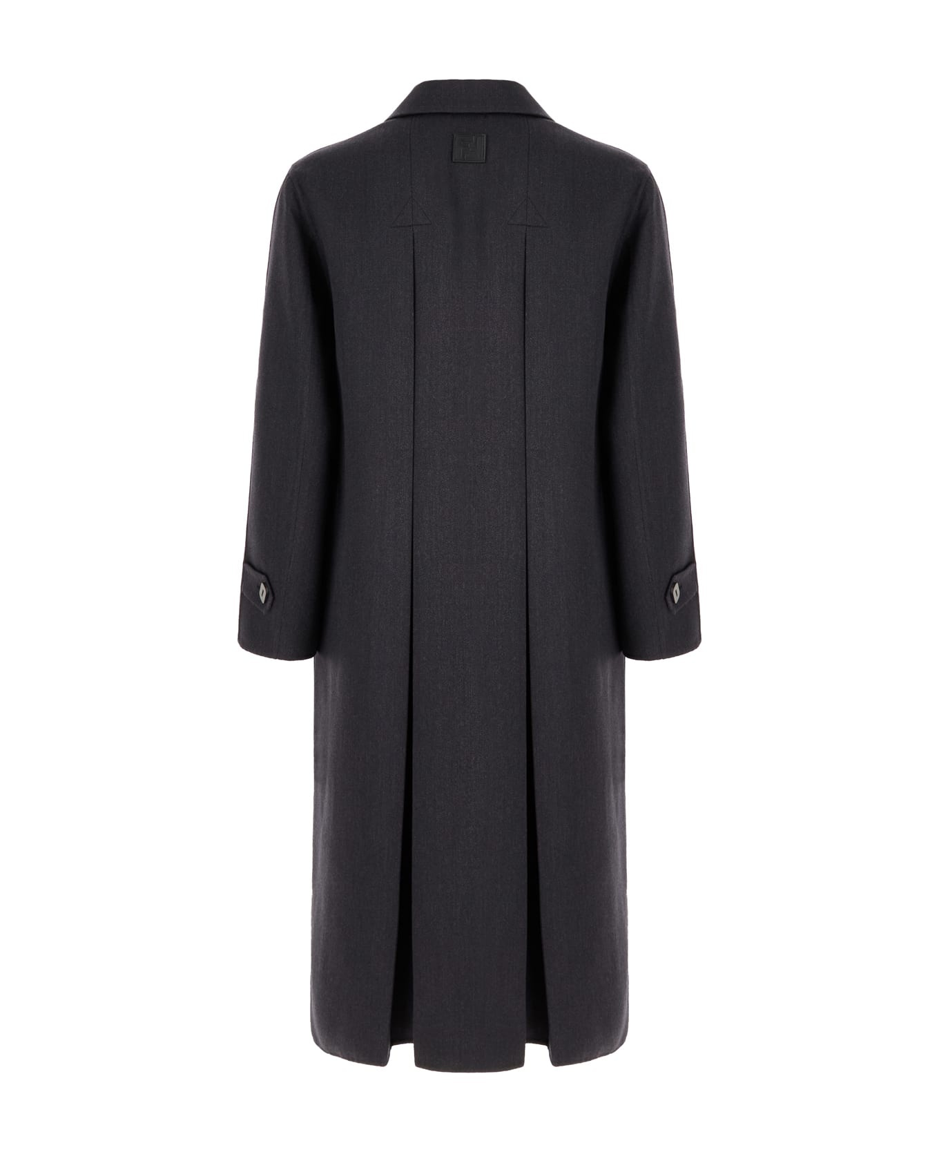 Dark Grey Wool Blend Coat - 2