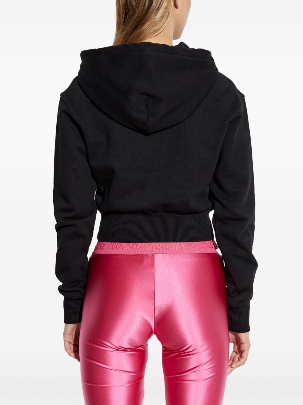 sequin-logo hoodie - 4