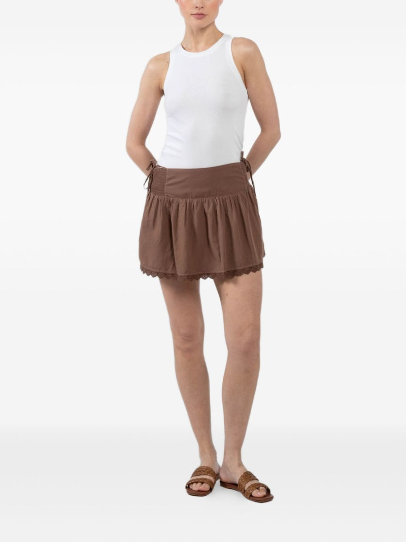 XÍRENA Paloma lace-trimmed smocked skirt outlook