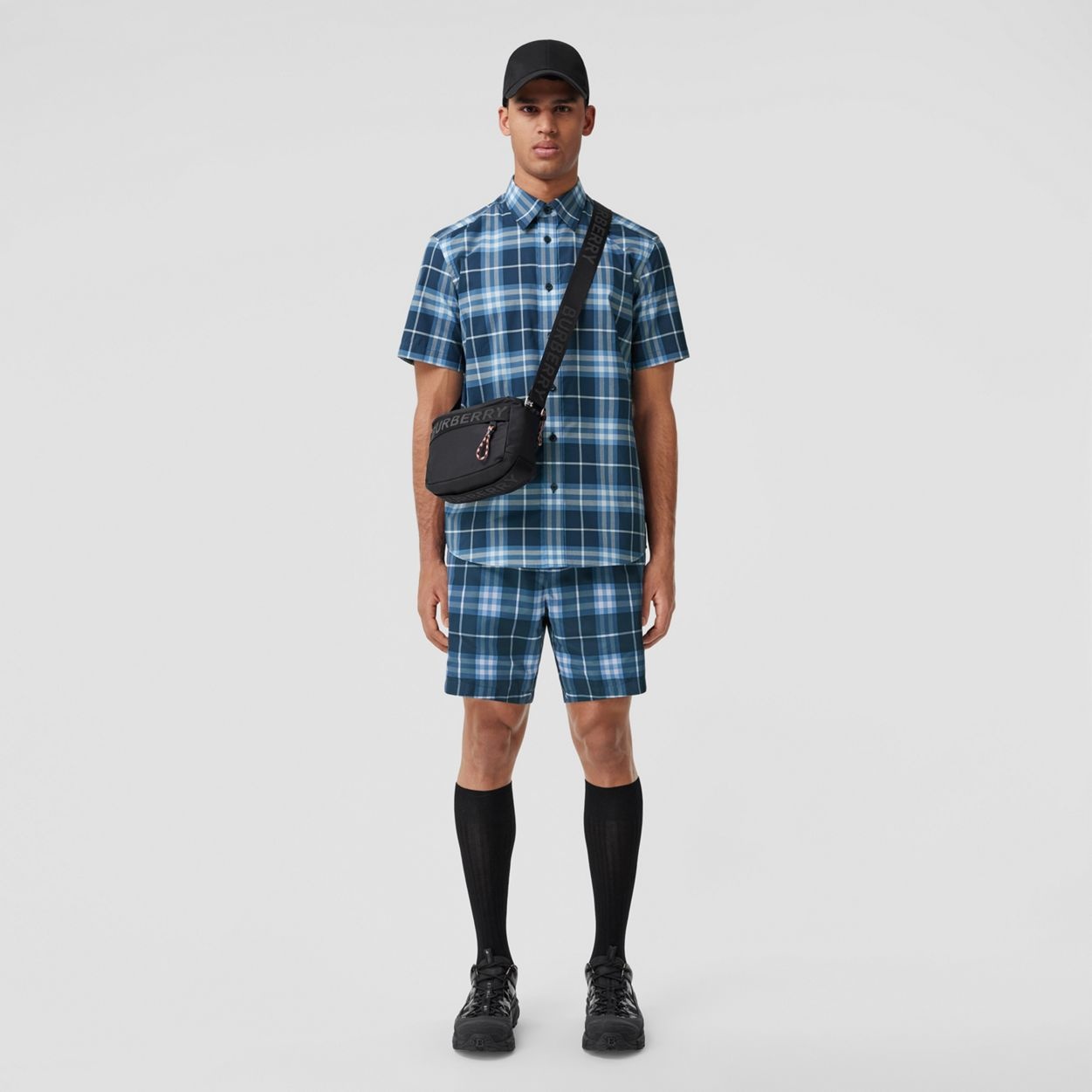 Short-sleeve Check Cotton Shirt - 2