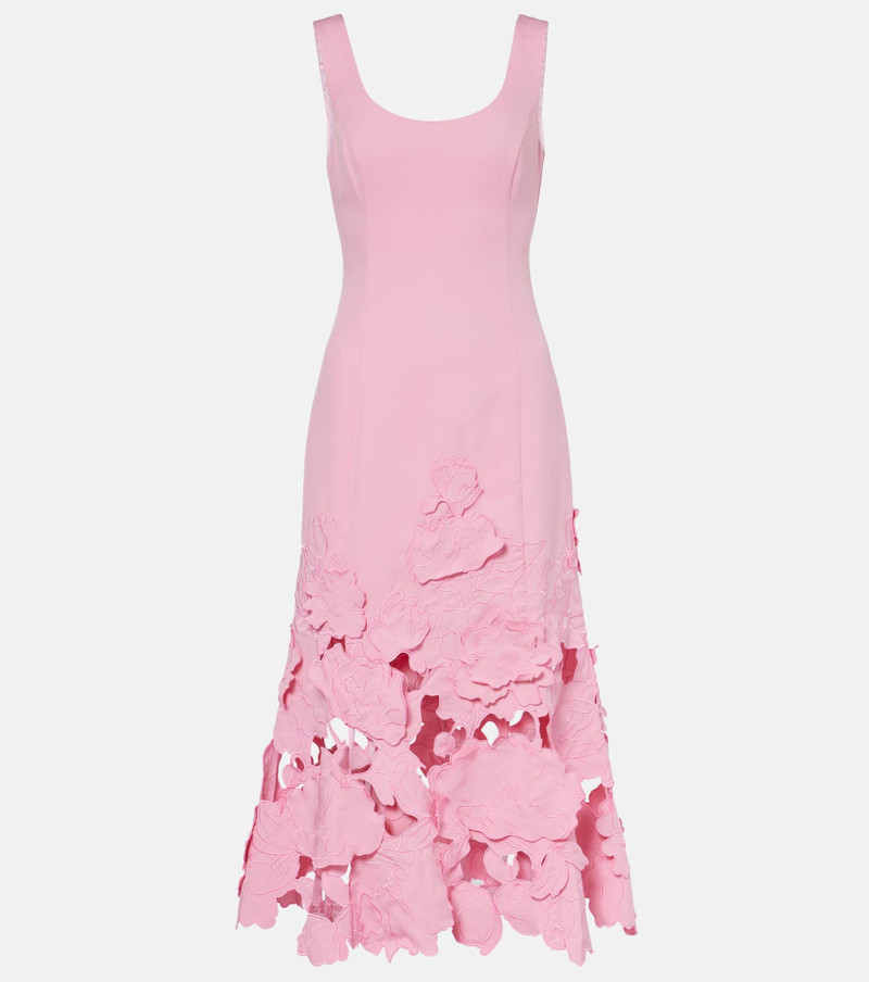 Emily floral-appliqué midi dress 1