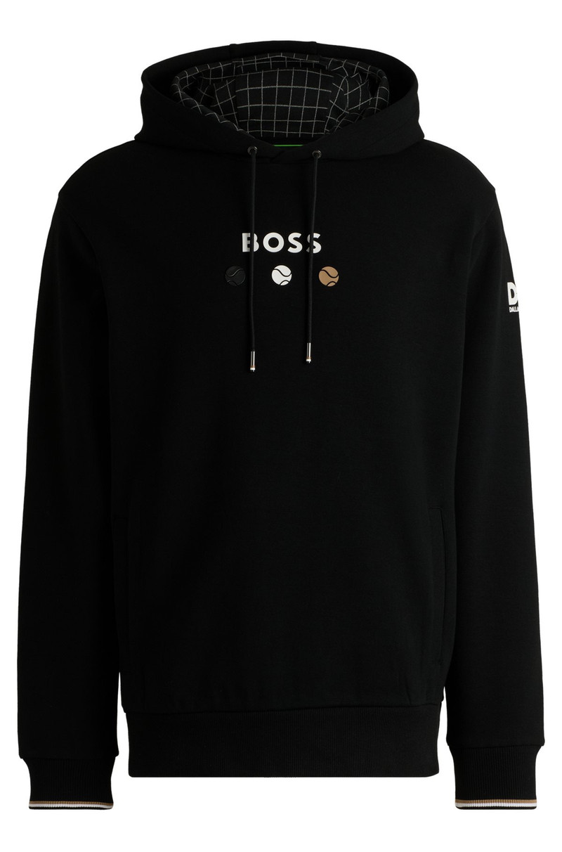 COTTON HOODIE WITH TENNIS ARTWORK 1