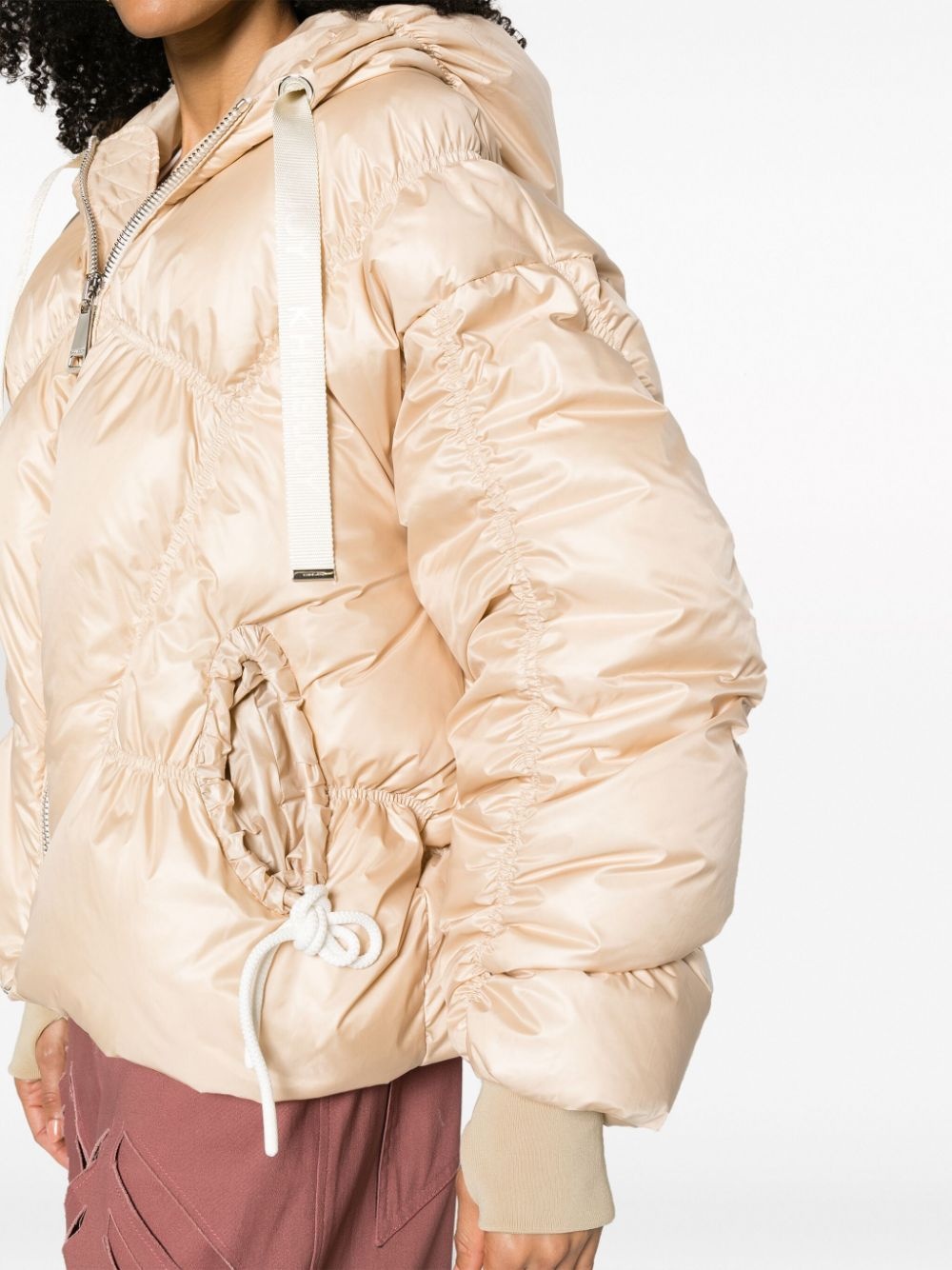 zip-up hooded puffer jacket - 5
