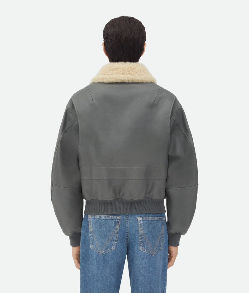 Leather Jacket With Shearling Collar 3