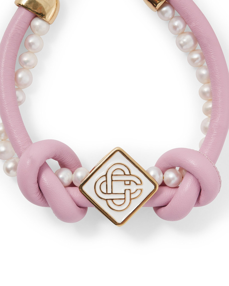 CASABLANCA Pink Knotted Pearl Bracelet | Casablanca Paris outlook