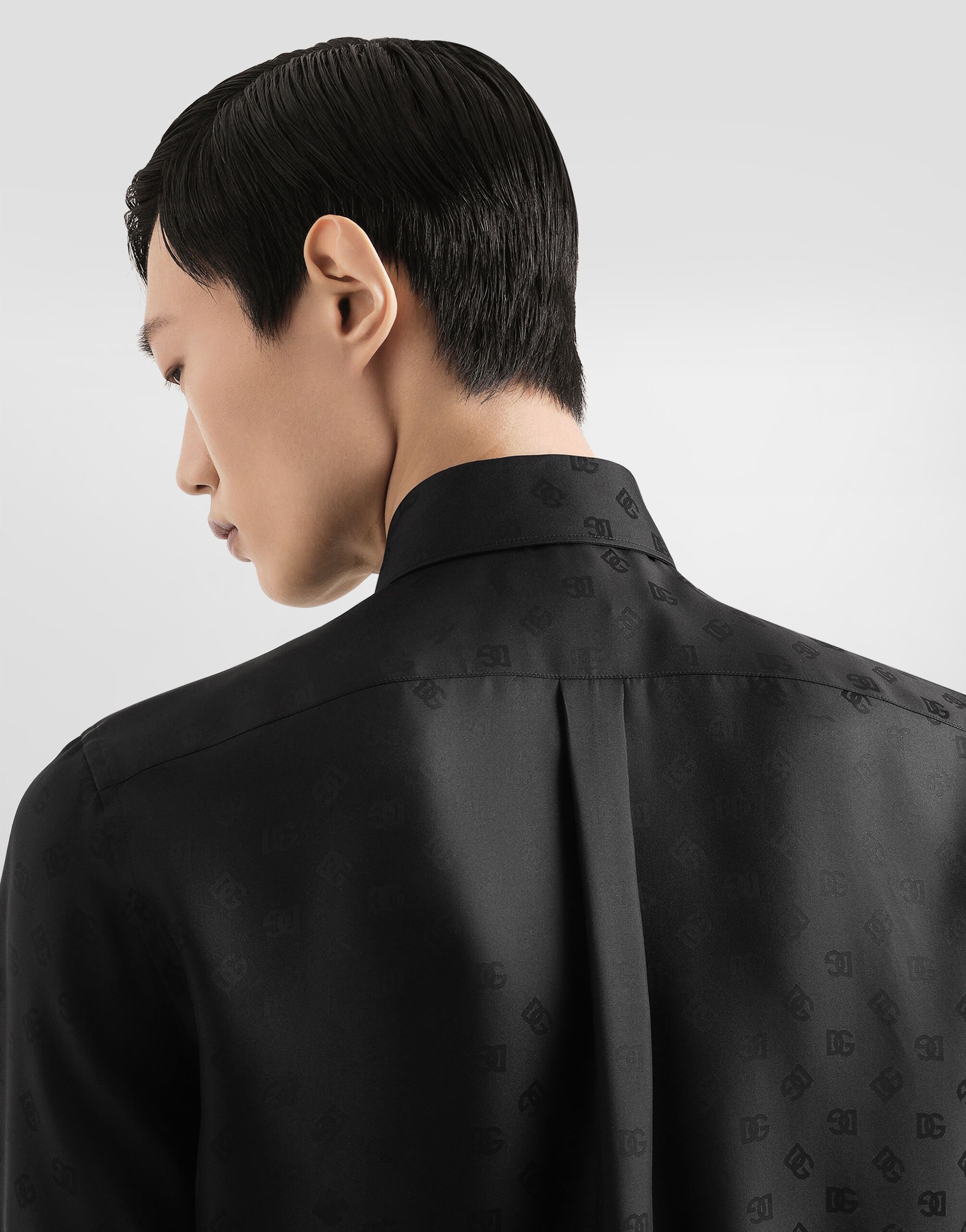 DG logo martini jacquard shirt - 5