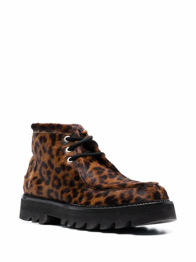 AMI Paris leopard-print ankle boots outlook
