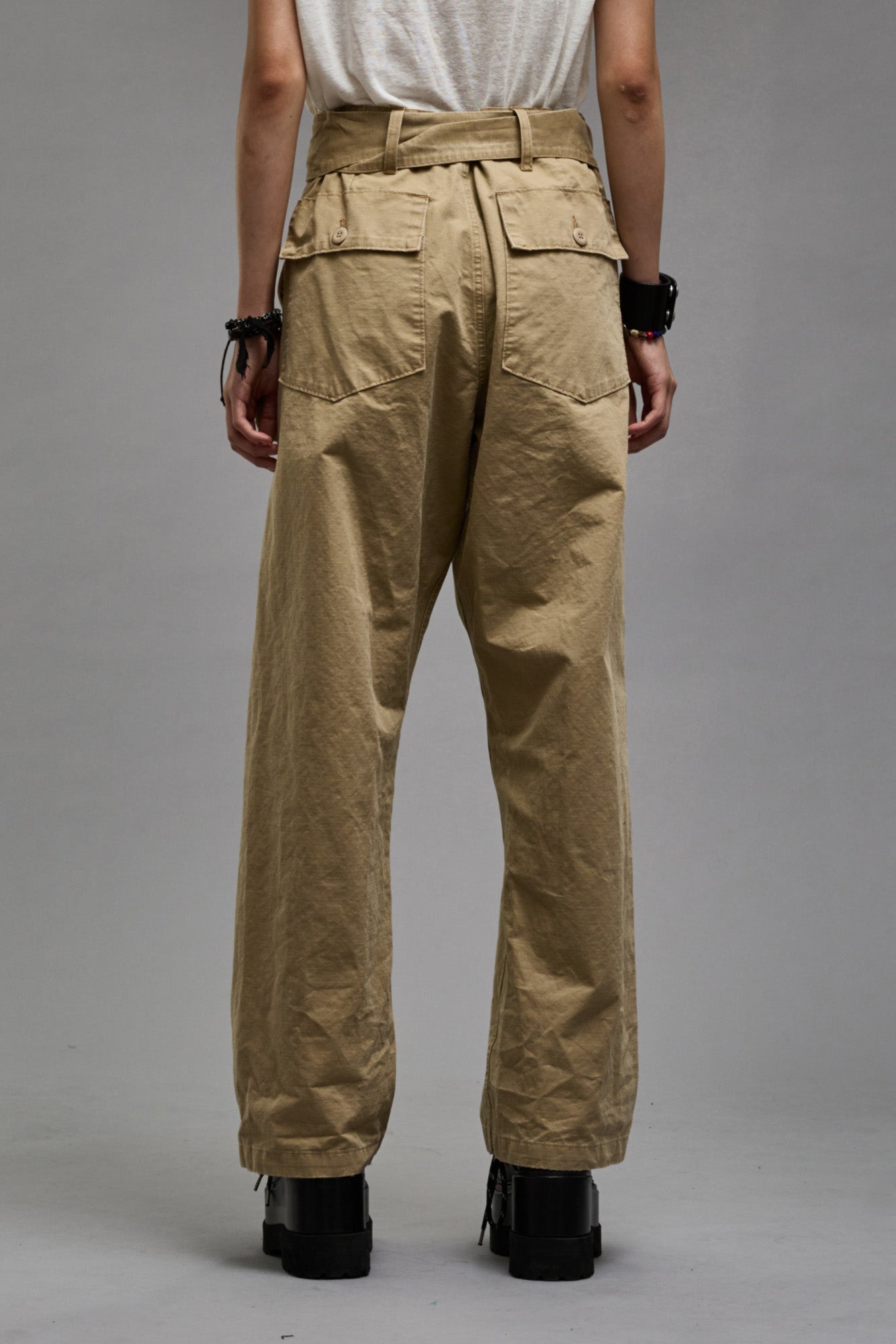 BELTED UTILITY PANT - KHAKI RIPSTOP - 2