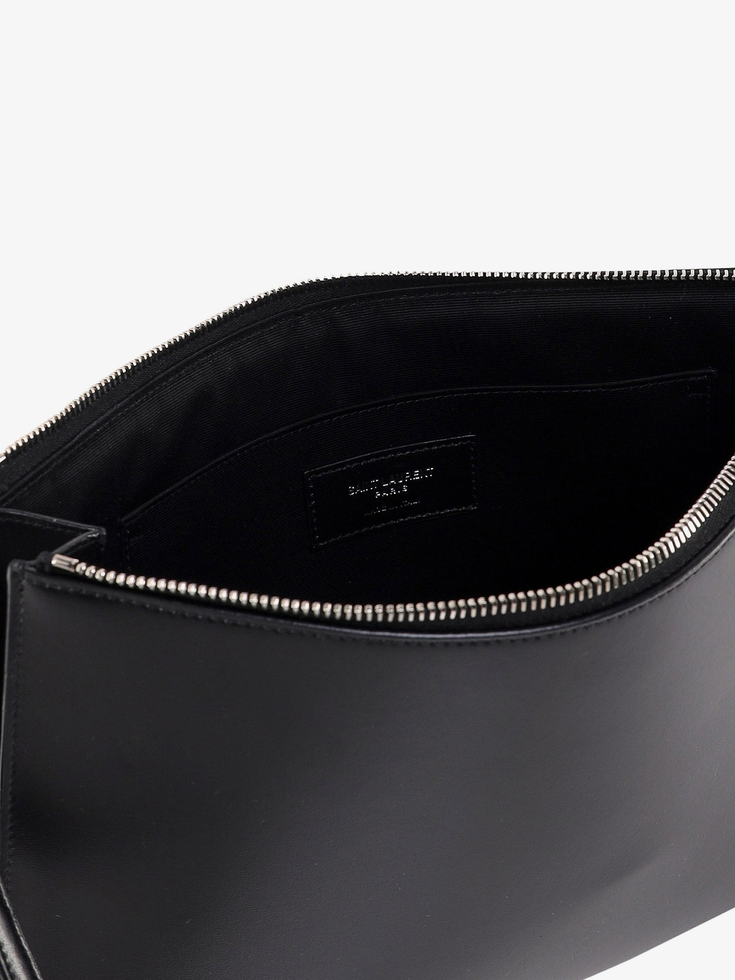 Saint Laurent Men Leather Clutch With Monogram Detail - 5