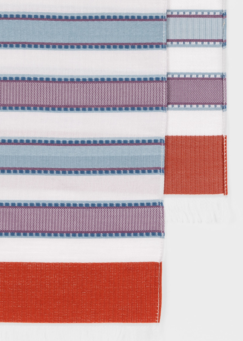 Paul Smith Stripe Silk Blend Scarf outlook