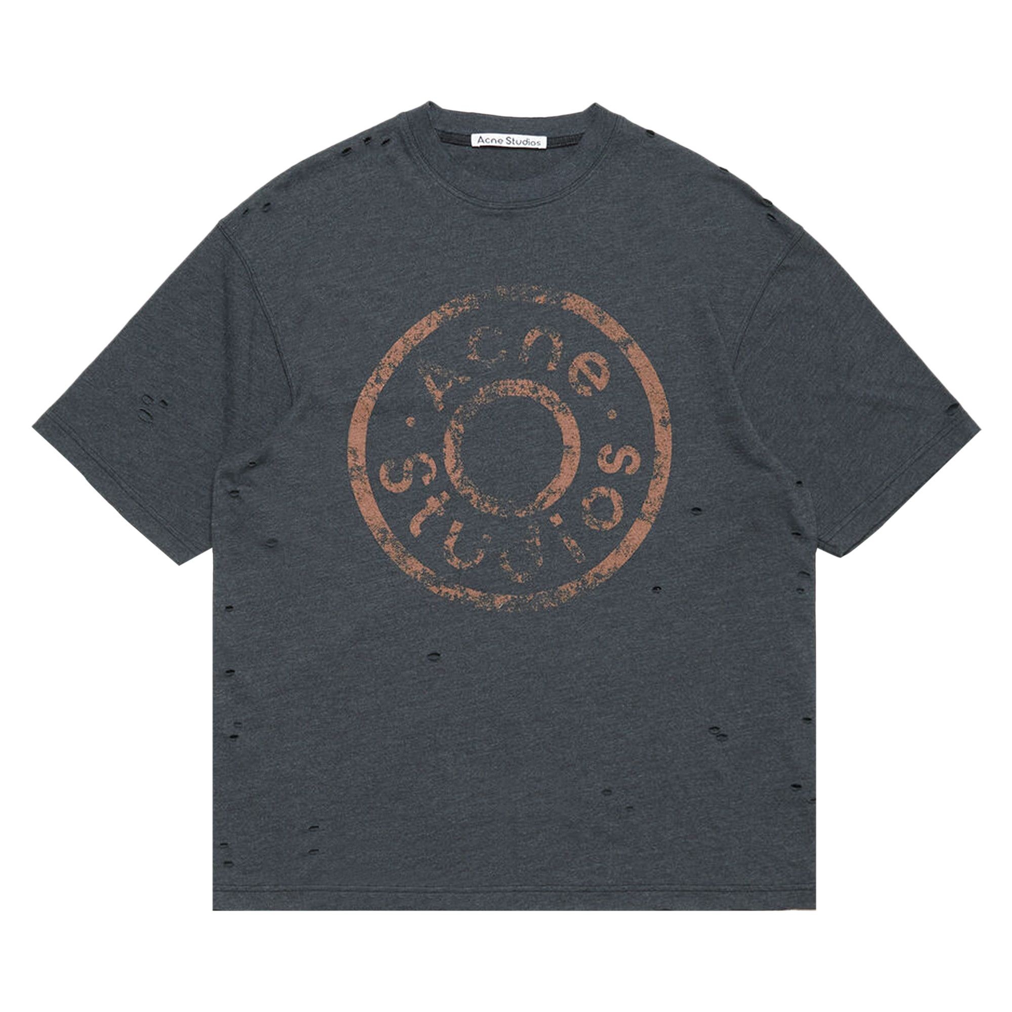 Acne Studios Logo T-Shirt 'Black Melange' - 1