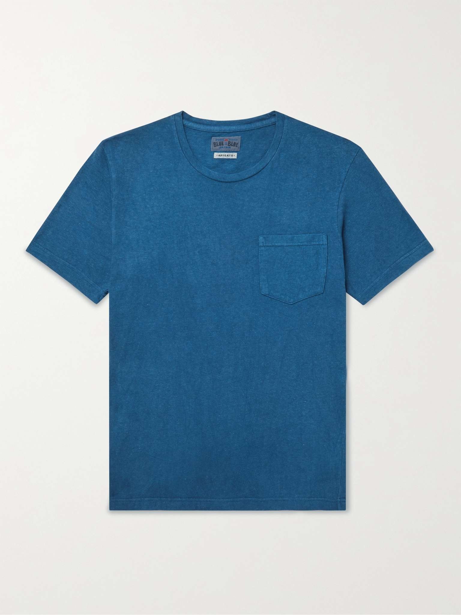 Indigo-Dyed Slub Cotton-Jersey T-Shirt - 1