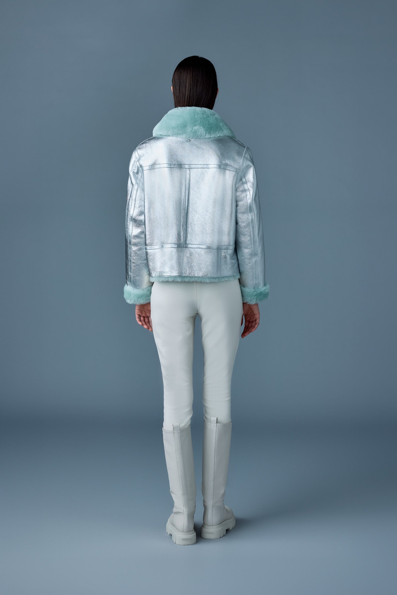 BETTY 2-in-1 reversible leather shearling jacket - 4