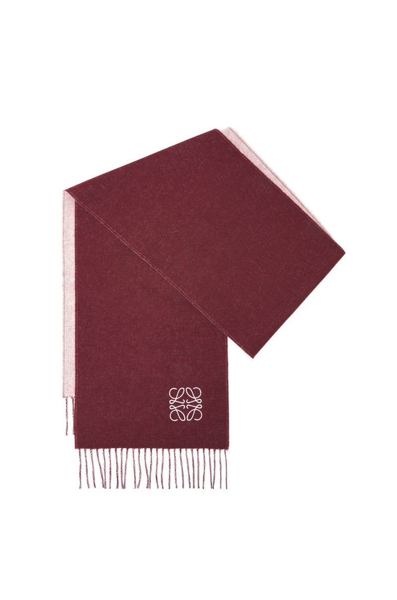 Bicolour scarf in wool and cashmere 3