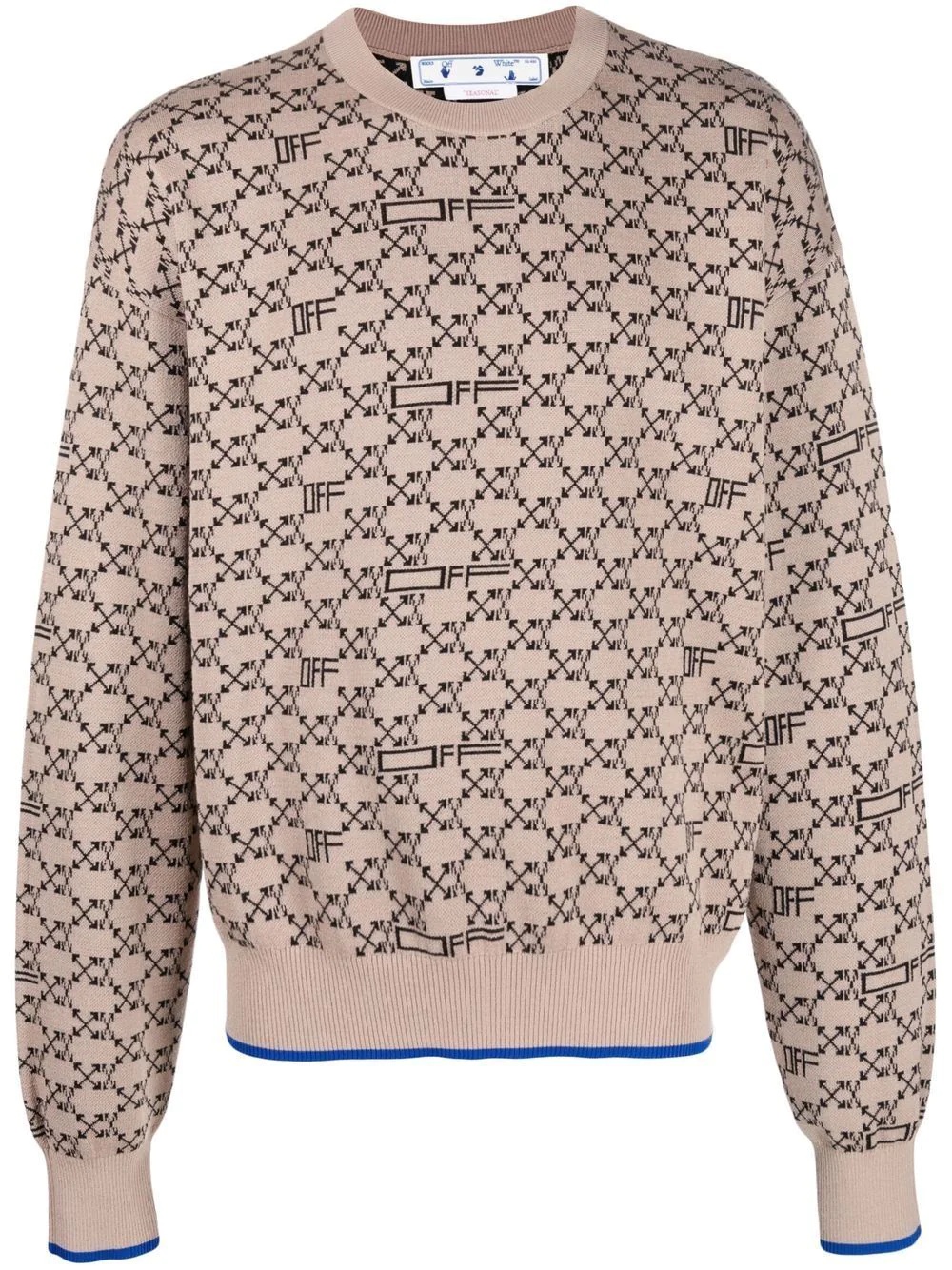 all-over monogram crew neck jumper - 2