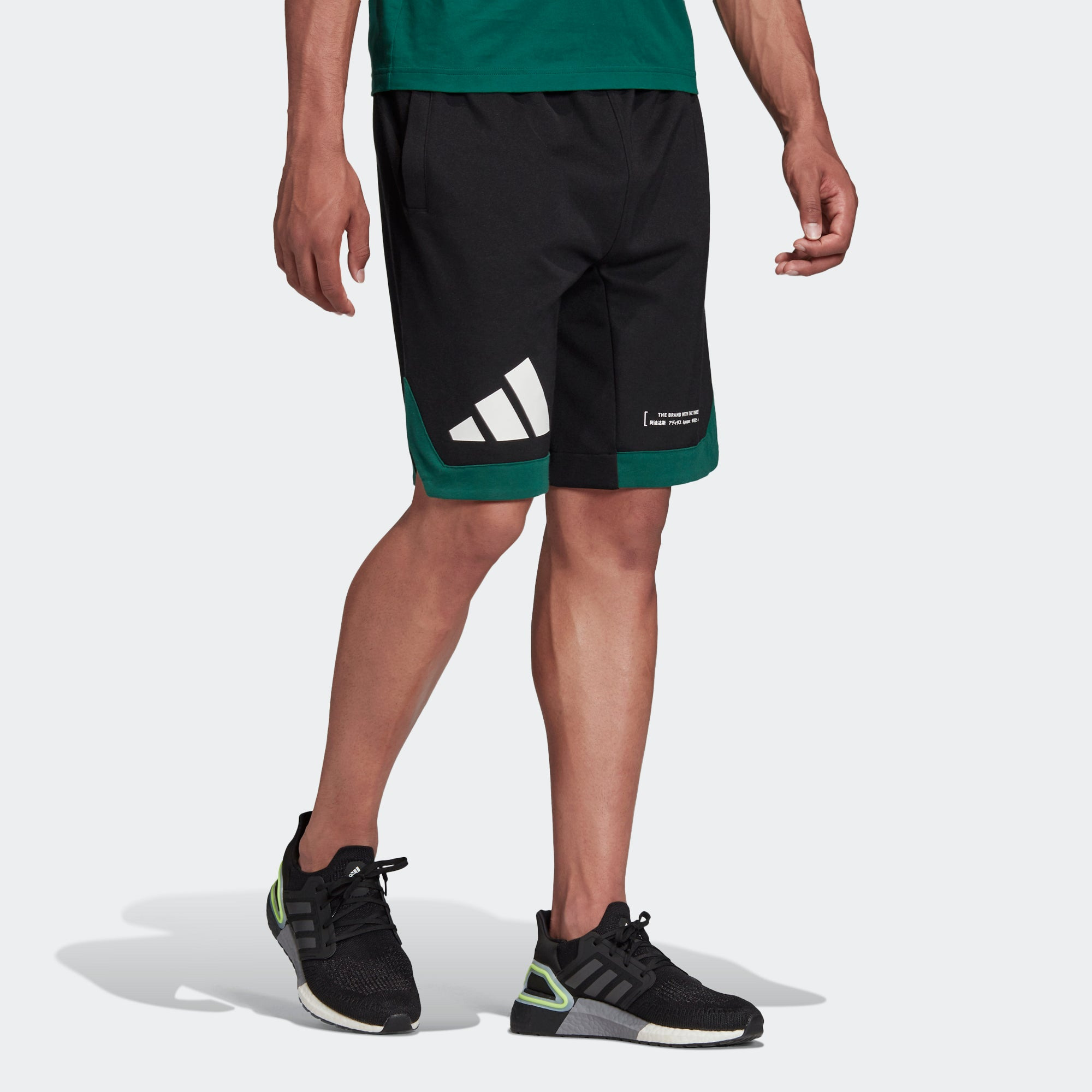 adidas M Pack Short Running Sports Logo Printing Training Breathable Shorts Black FP9375 - 5