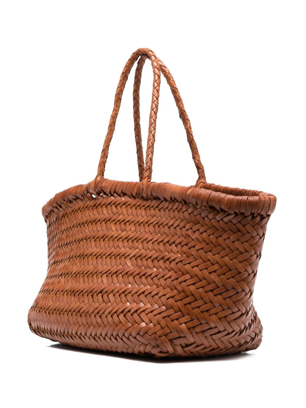 Triple Jump Small woven leather tote - 3