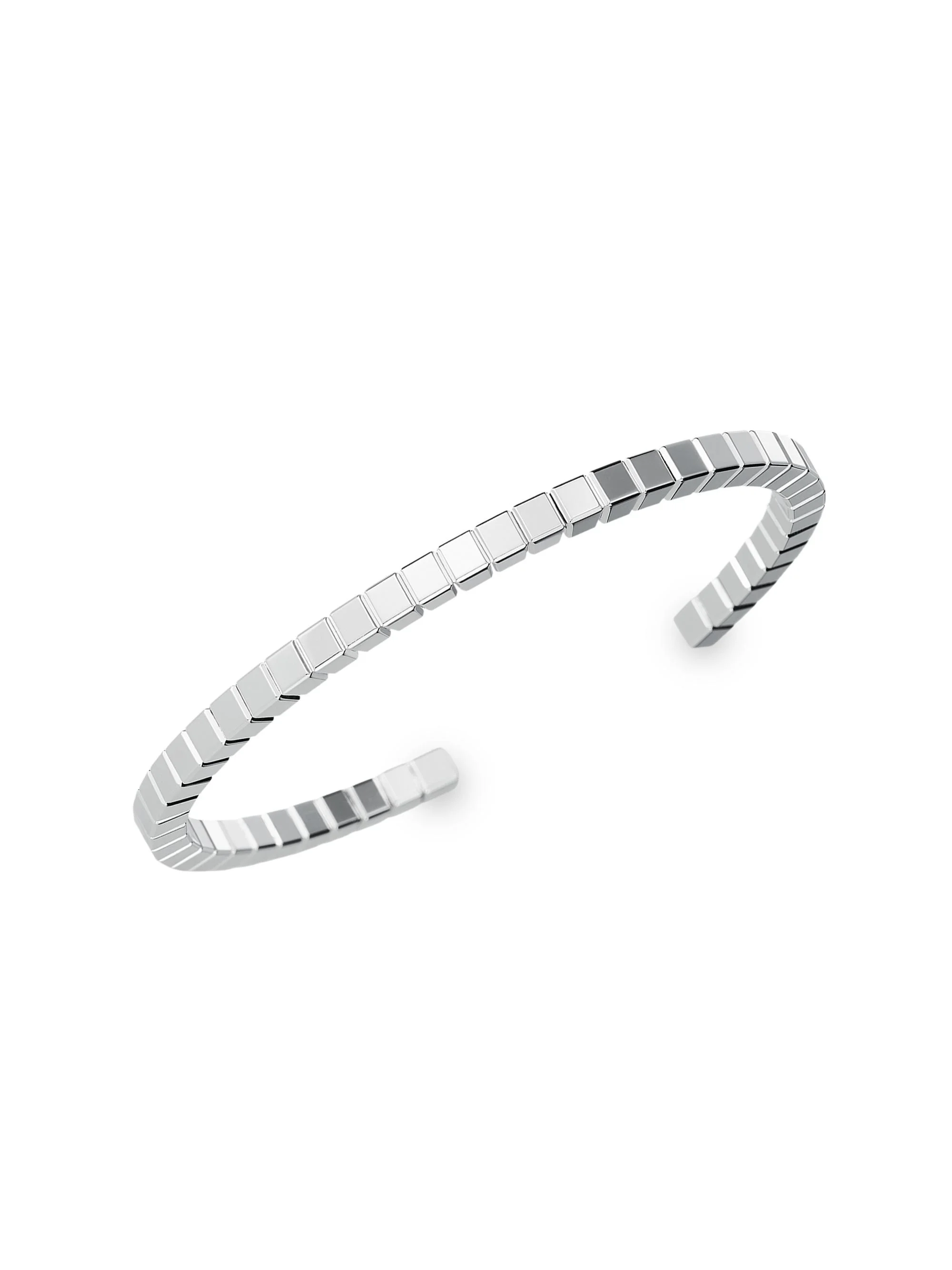 Women's Ice Cube White Gold Bangle - Fair Mined White Gold - 1