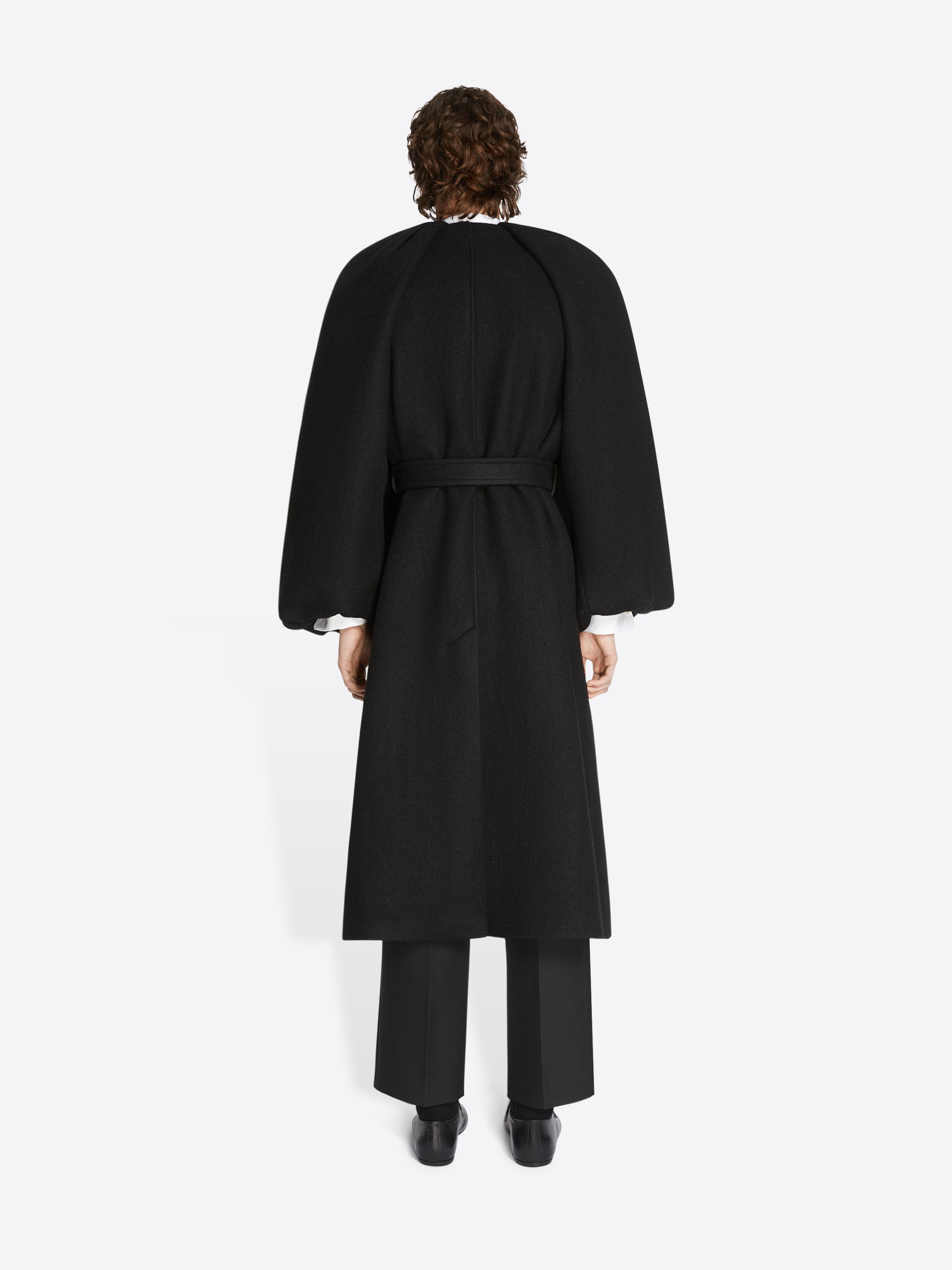 CONSTRUCTED WOOL COAT - 4