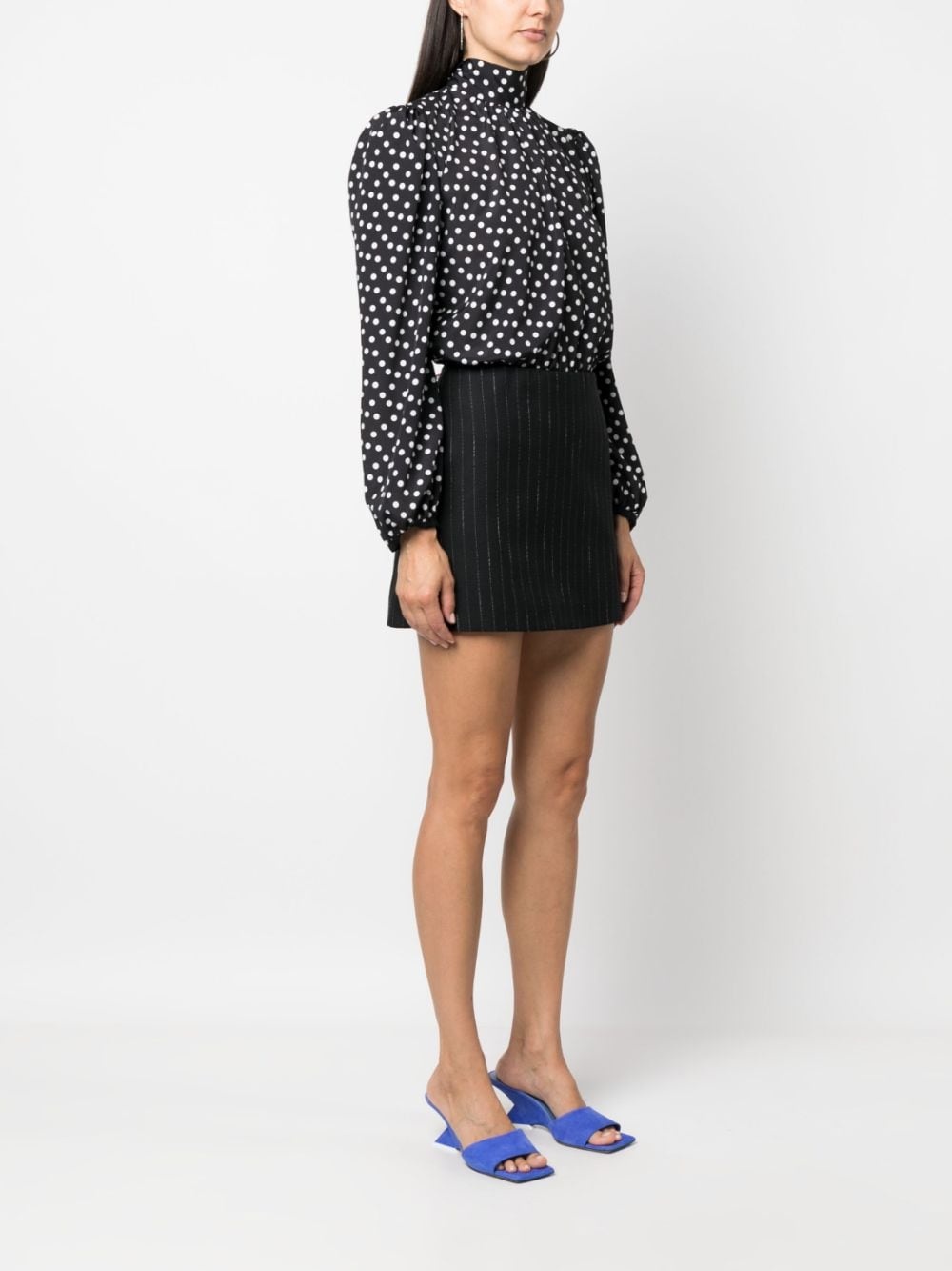 hybrid polka-dot mini dress - 3