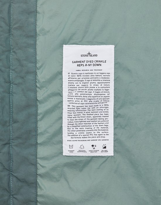 70323 GARMENT DYED CRINKLE REPS RECYCLED NYLON DOWN SAGE GREEN - 6