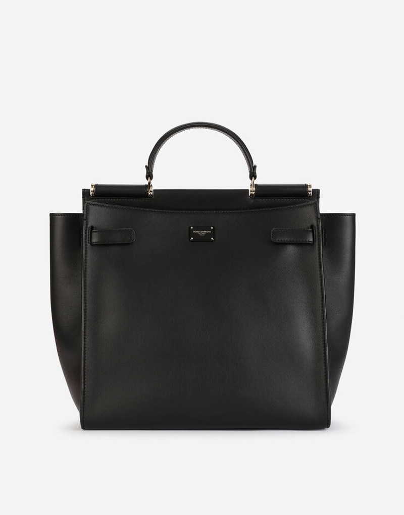 Soft Sicily bag with logoed and enamelled plaque 1