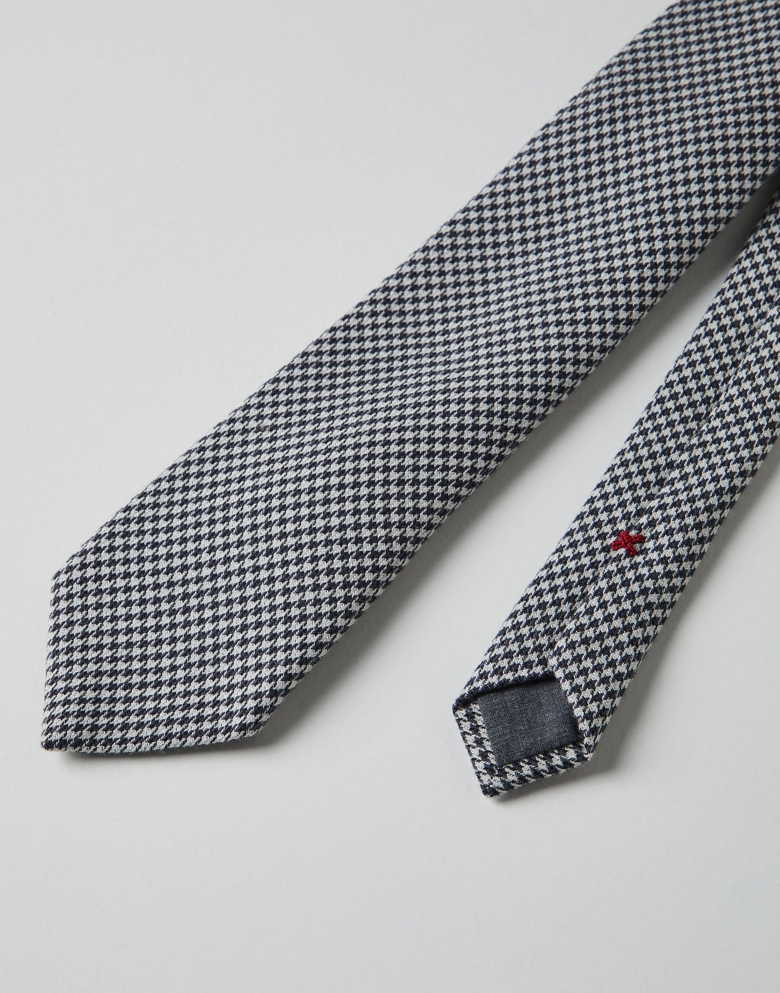 Wool and silk houndstooth tie - 2