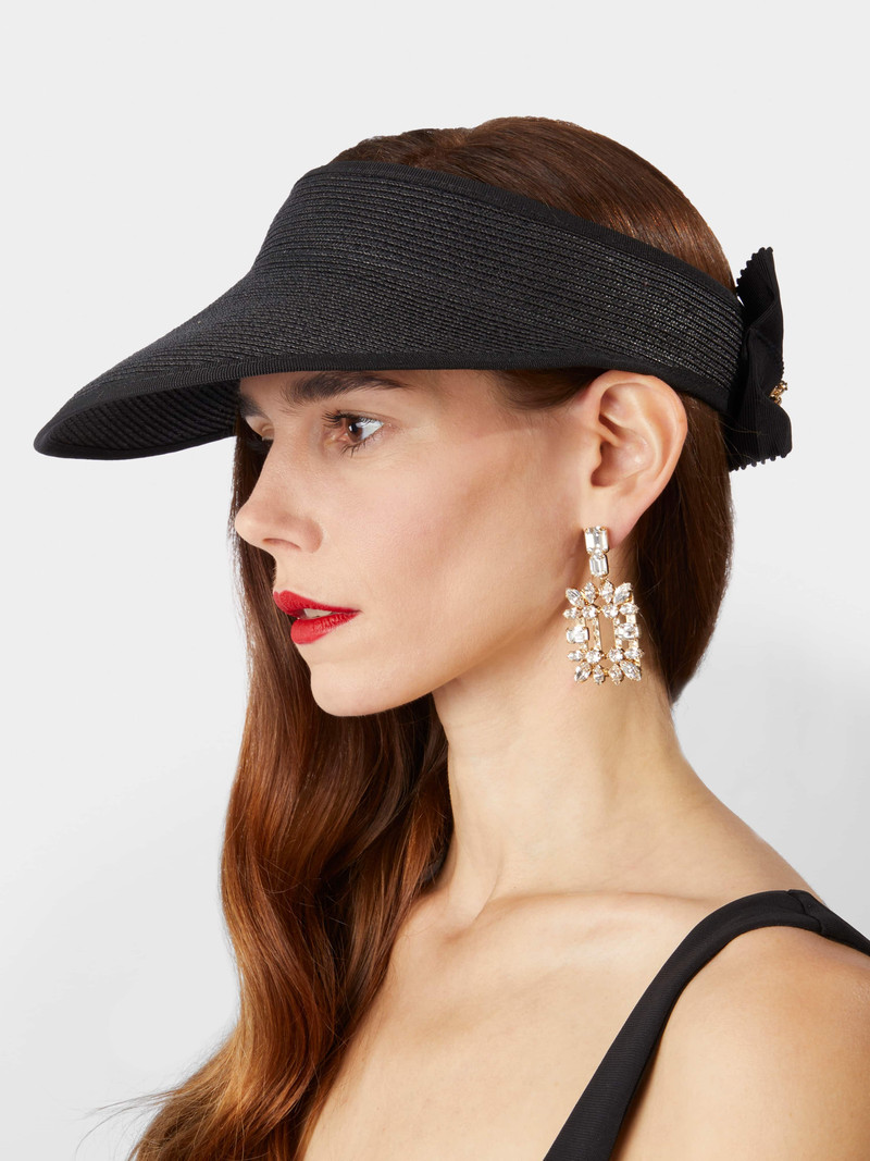 Roger Vivier Broche Vivier Buckle Visor in Straw outlook