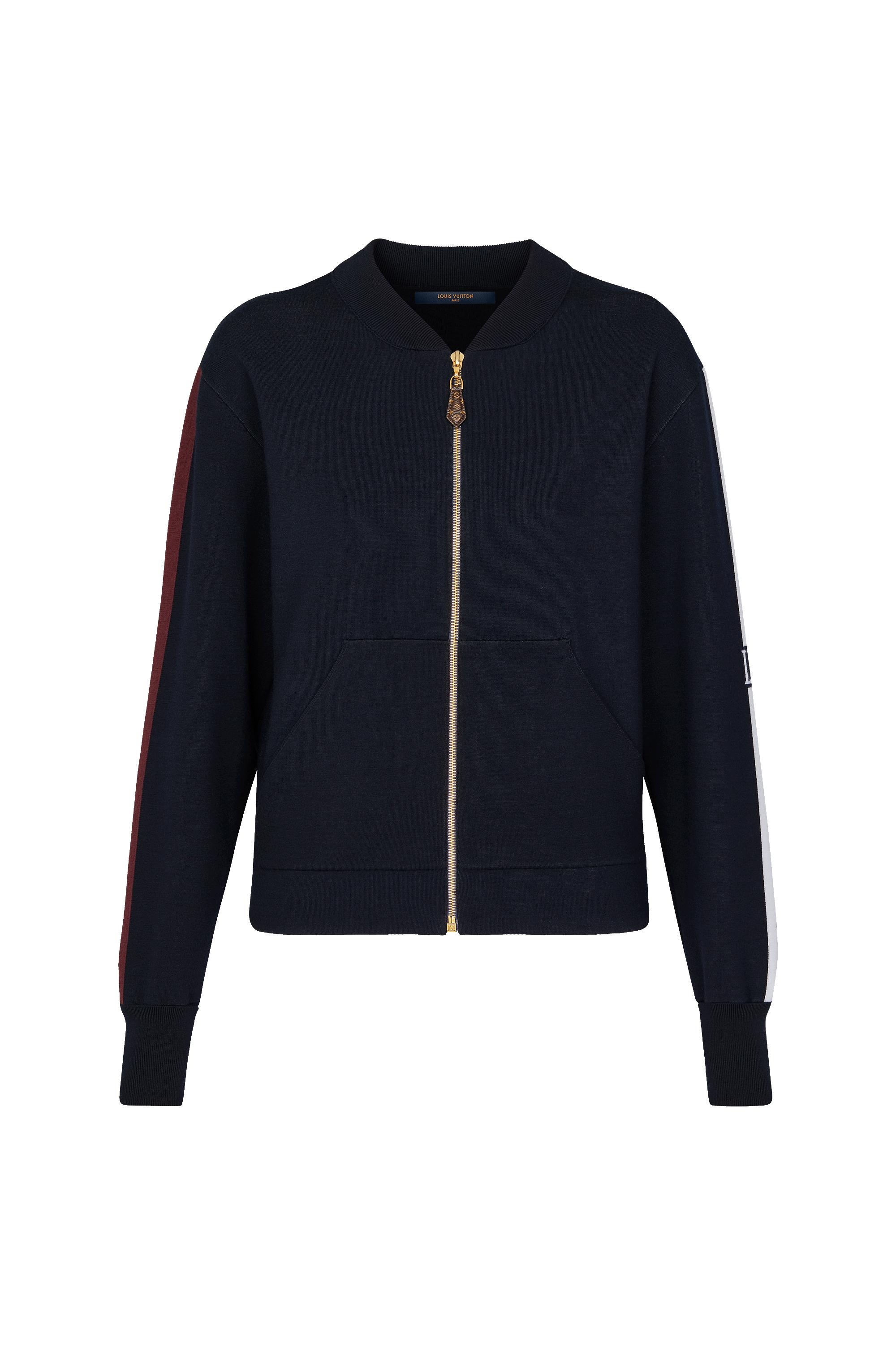 TRAVEL KIT ZIP-UP SWEATER WITH LV STRIPE - 1