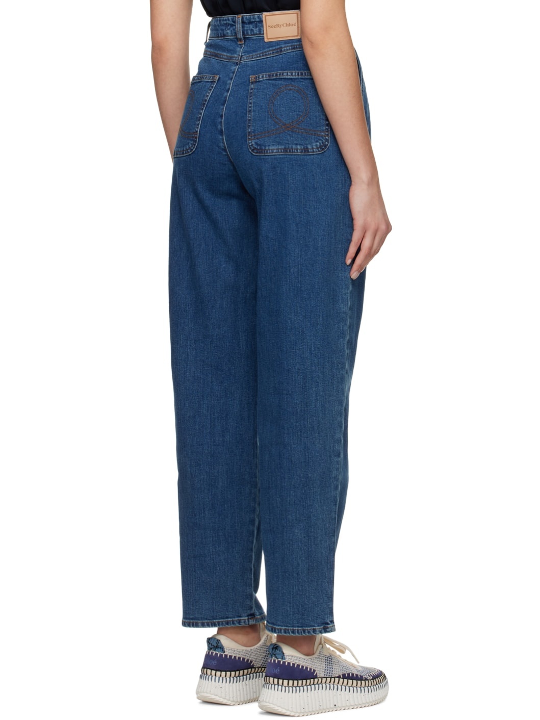 Blue Tapered Jeans - 3