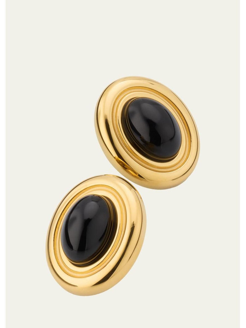 Prize 18K Gold Plated Earrings, Black 3