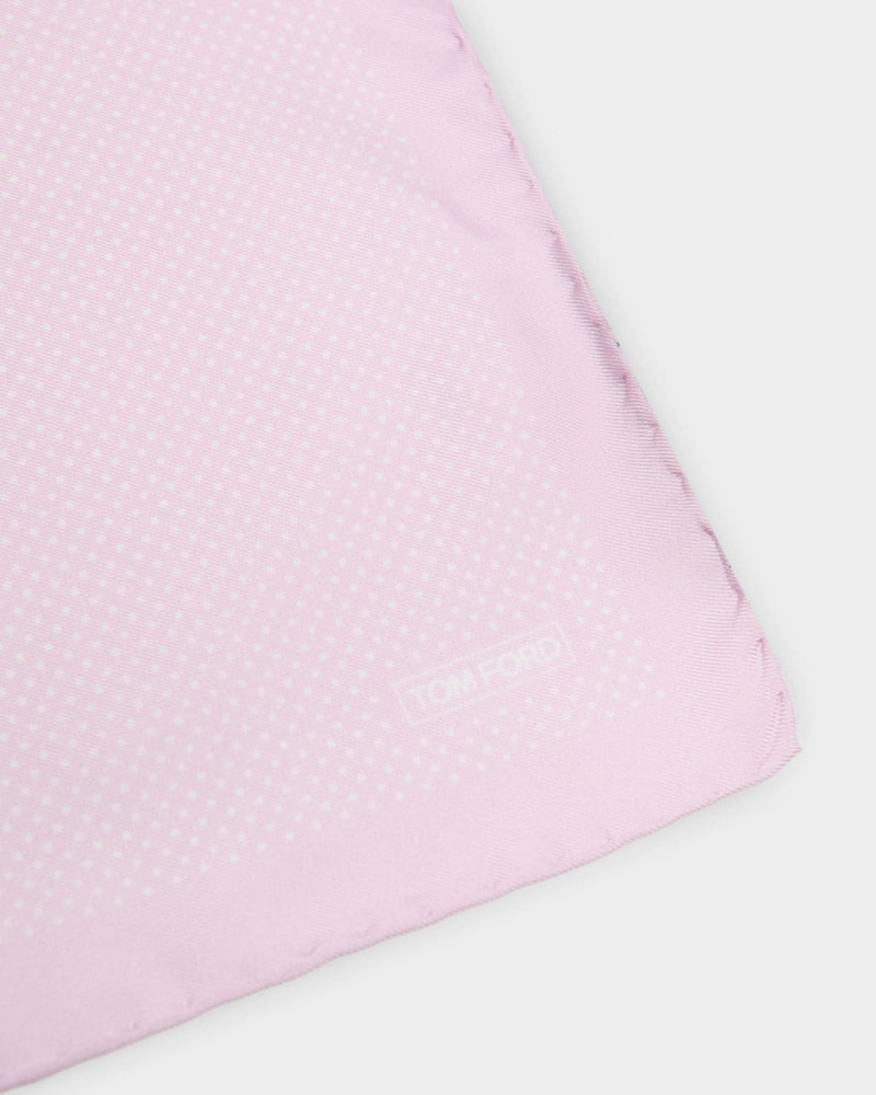 TOM FORD Men's Micro Polka Dot Silk Pocket Square outlook