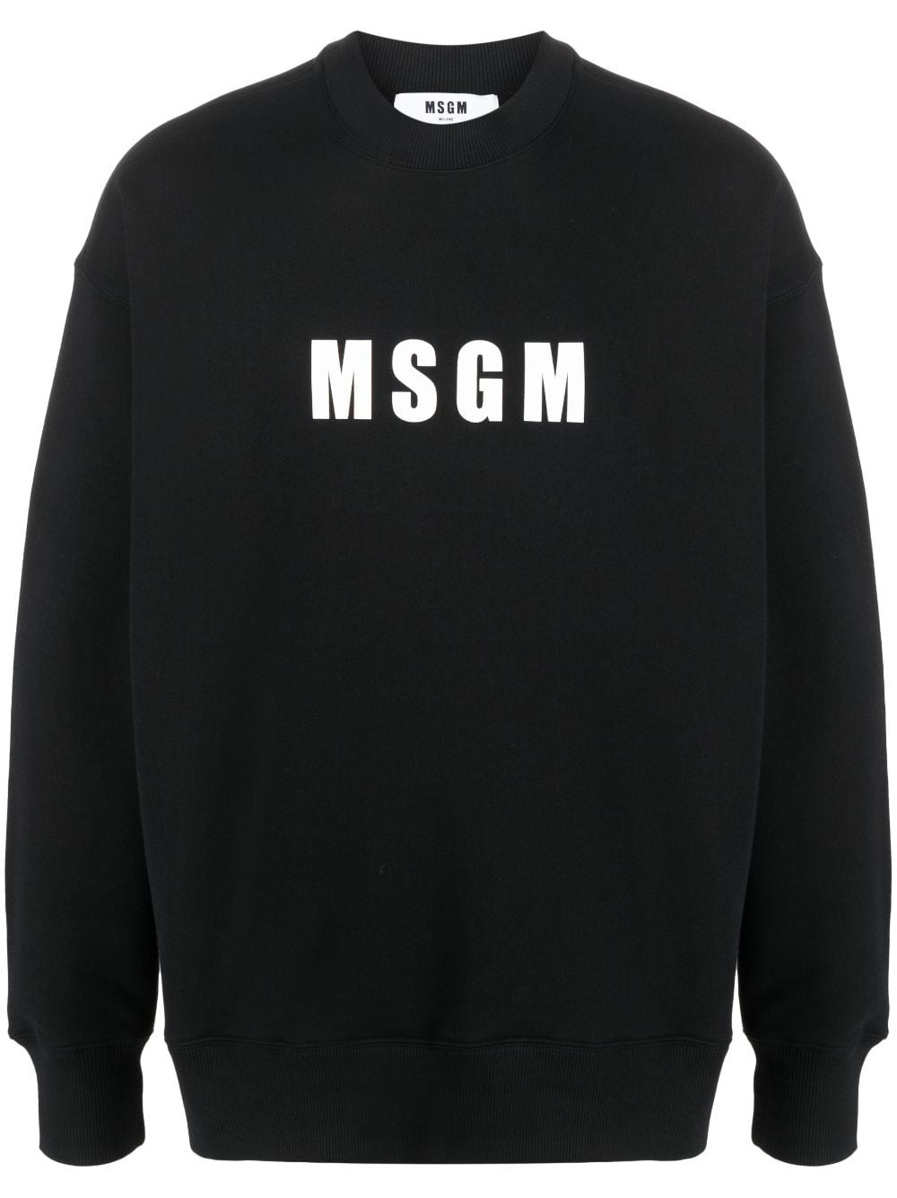 logo-print cotton sweatshirt - 1