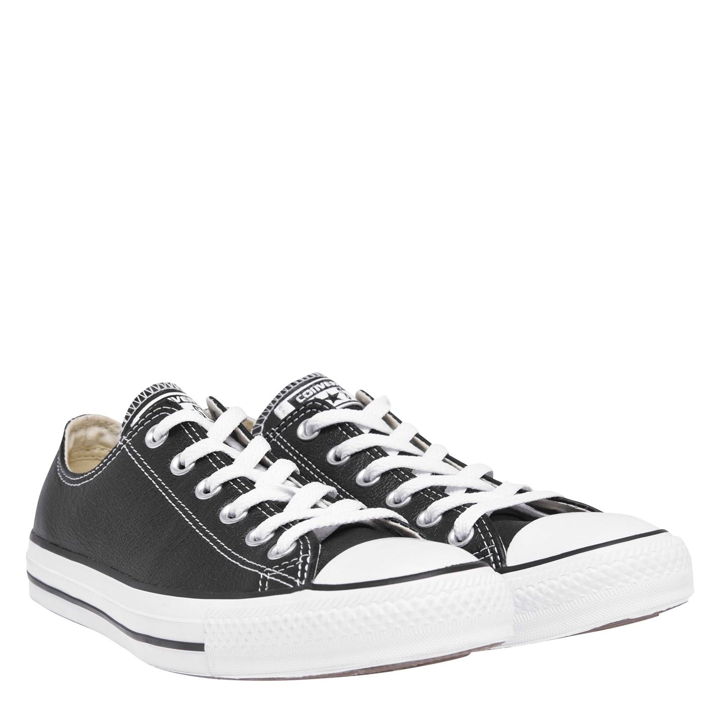 STAR LEATHER LOW TRAINERS - 3