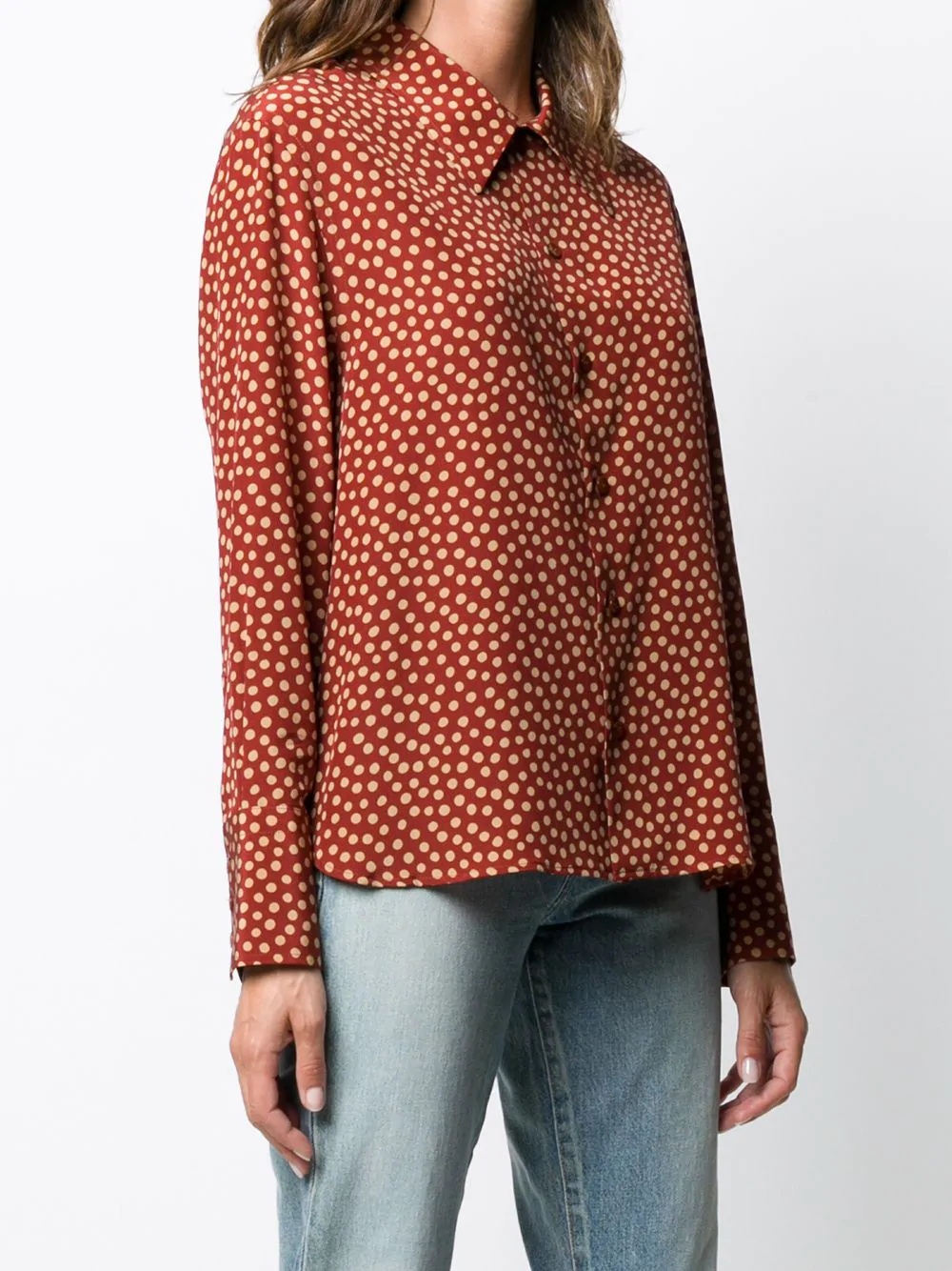 polka dot print blouse - 3