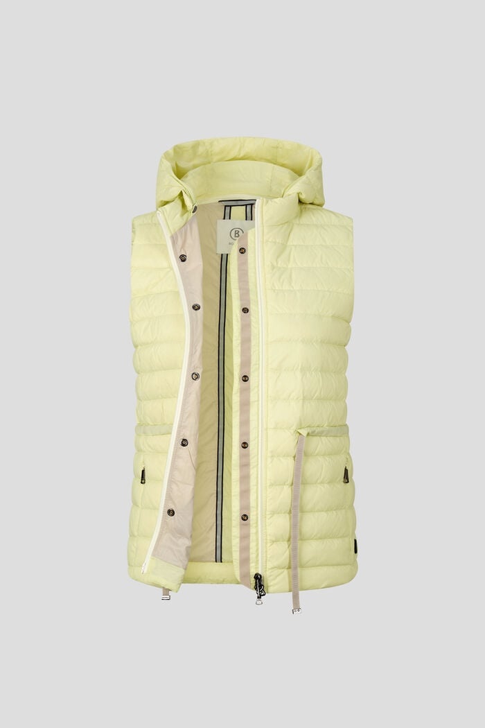 Cleo Lightweight down waistcoat in Pastel yellow - 7