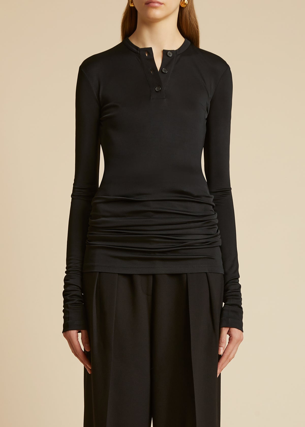 The Byron gathered-detail polo shirt - 3