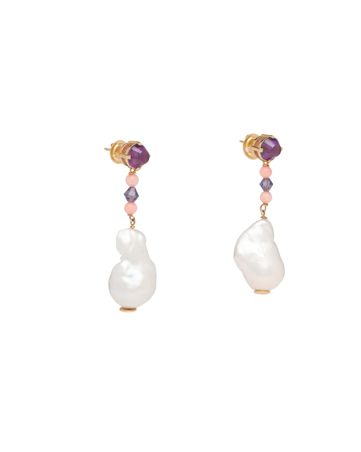 Prada Fine Jewellery gold and pearl earrings - 1