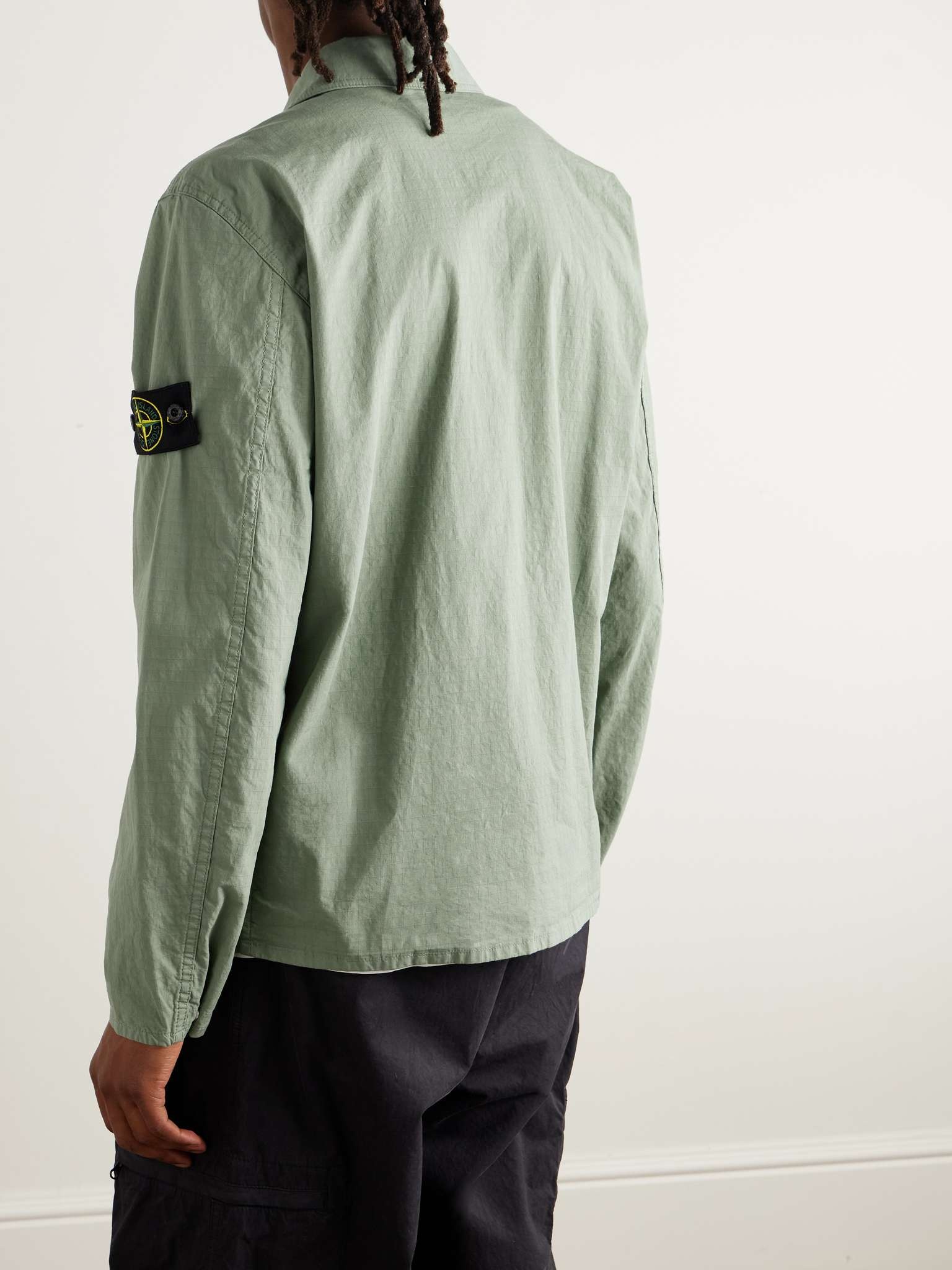 Logo-Appliquéd Cotton-Blend Ripstop Overshirt - 4