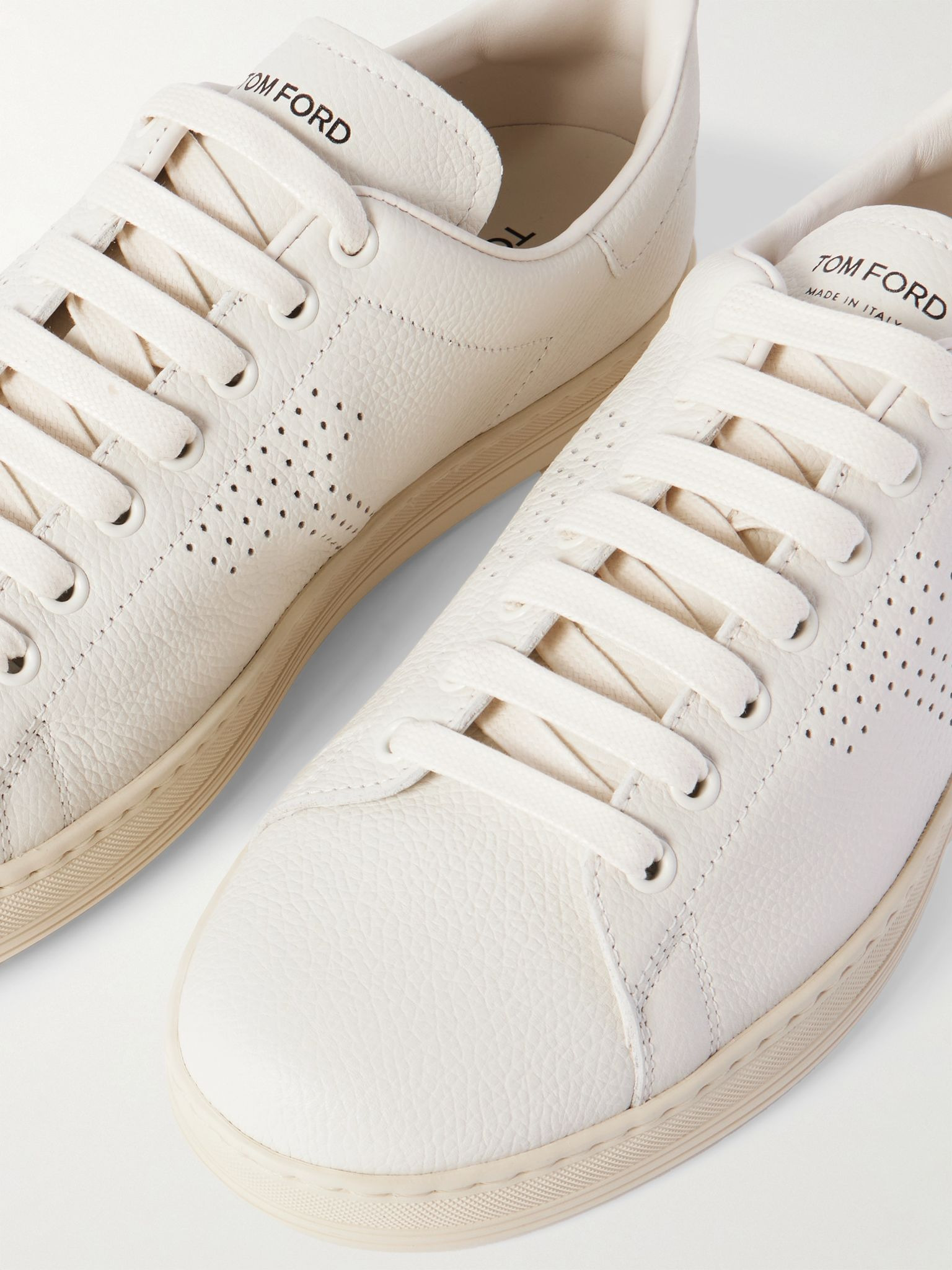 Warwick Full-Grain Leather Sneakers White - 5