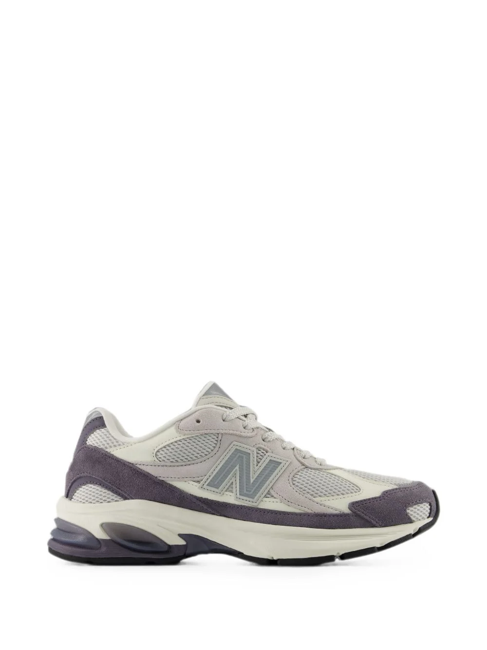 suede-panelled mesh sneakers - 1