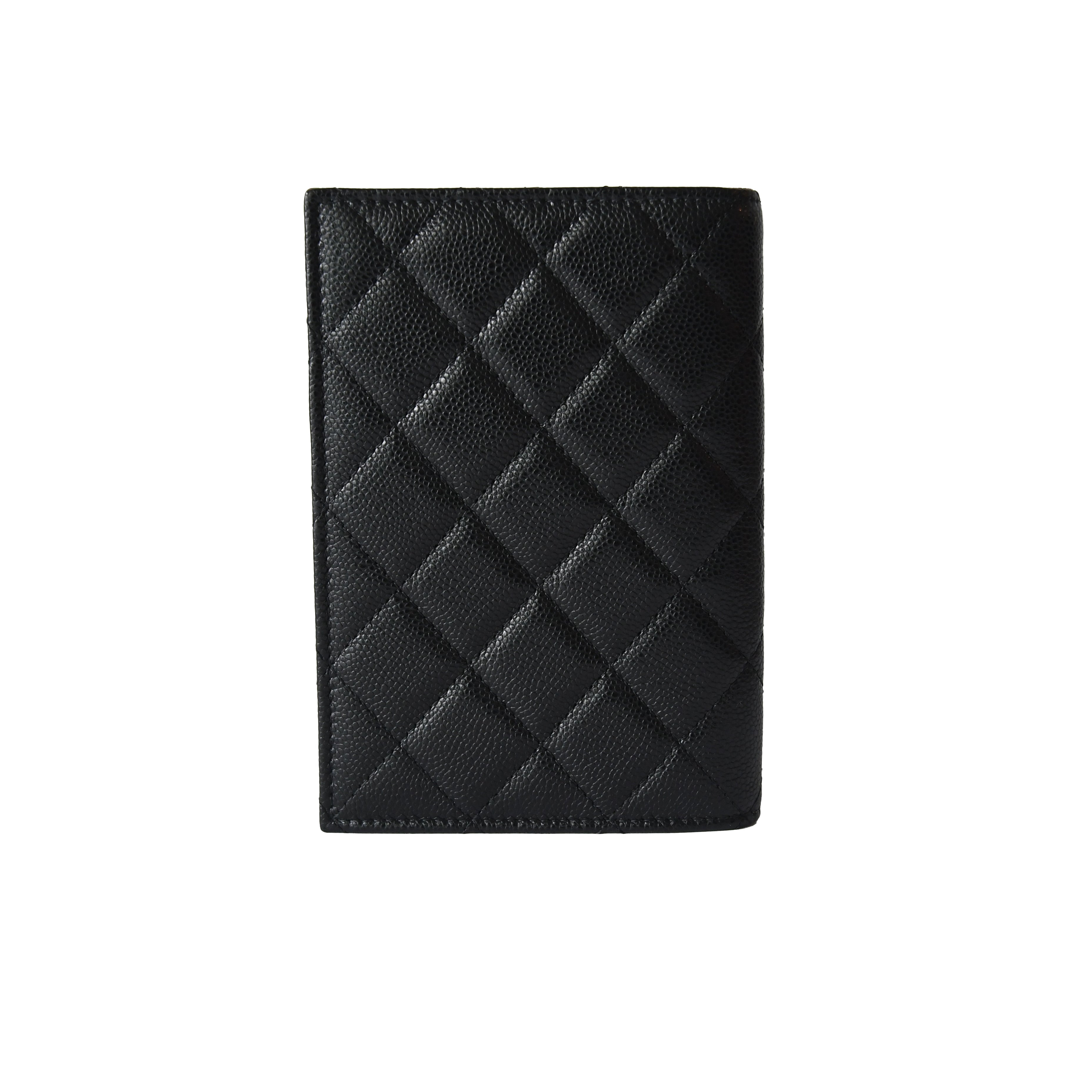 Chanel CC Caviar Quilted Passport Holder Black - 2